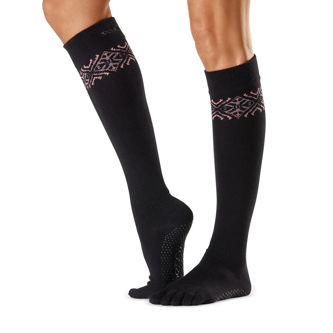 Full Toe Scrunch Knee High Grip Socks *