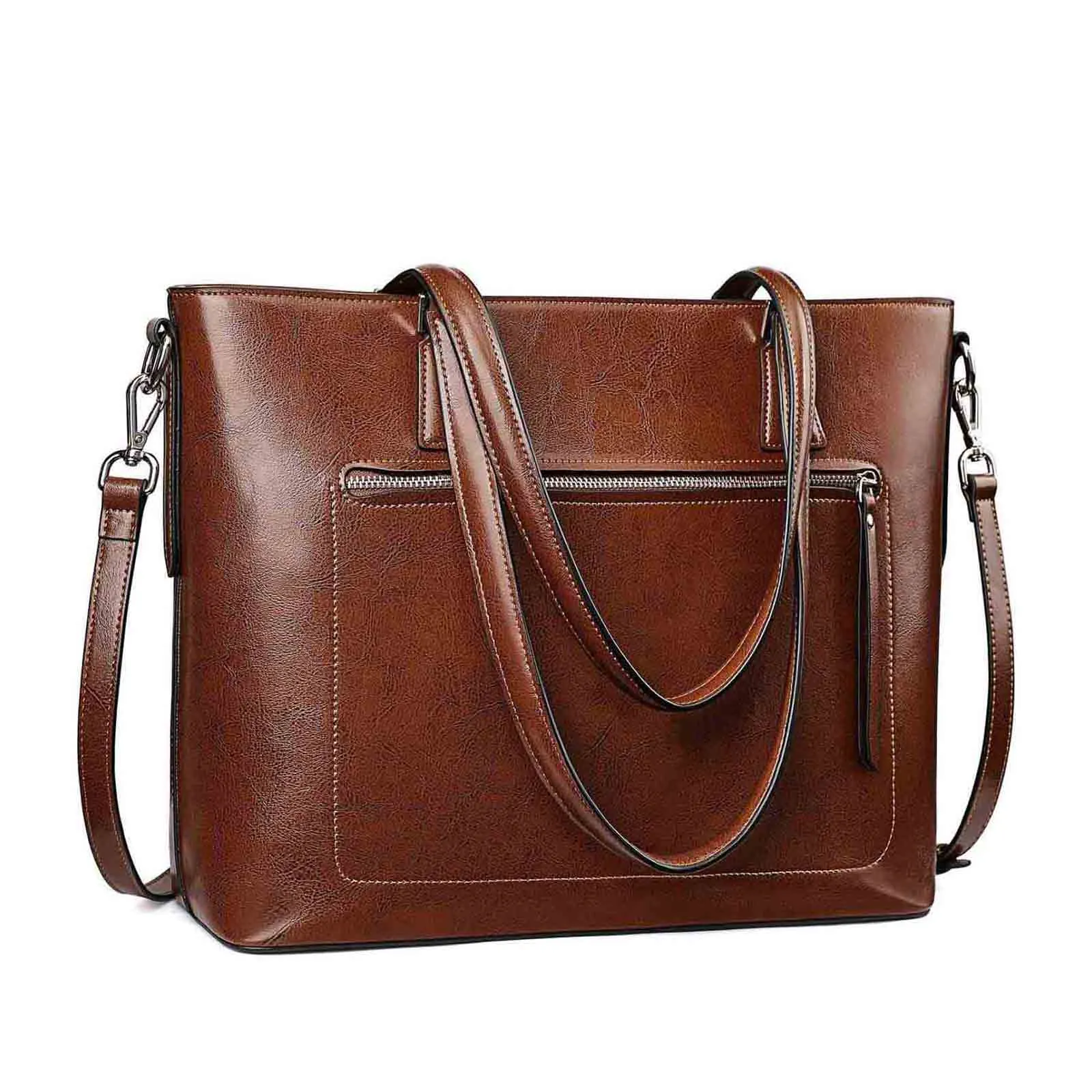 Genuine Leather Work Tote