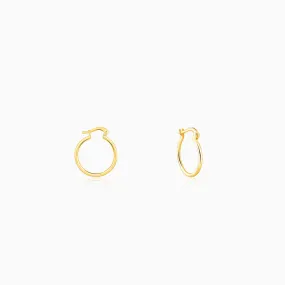 Golden Classy Work Hoop Earrings