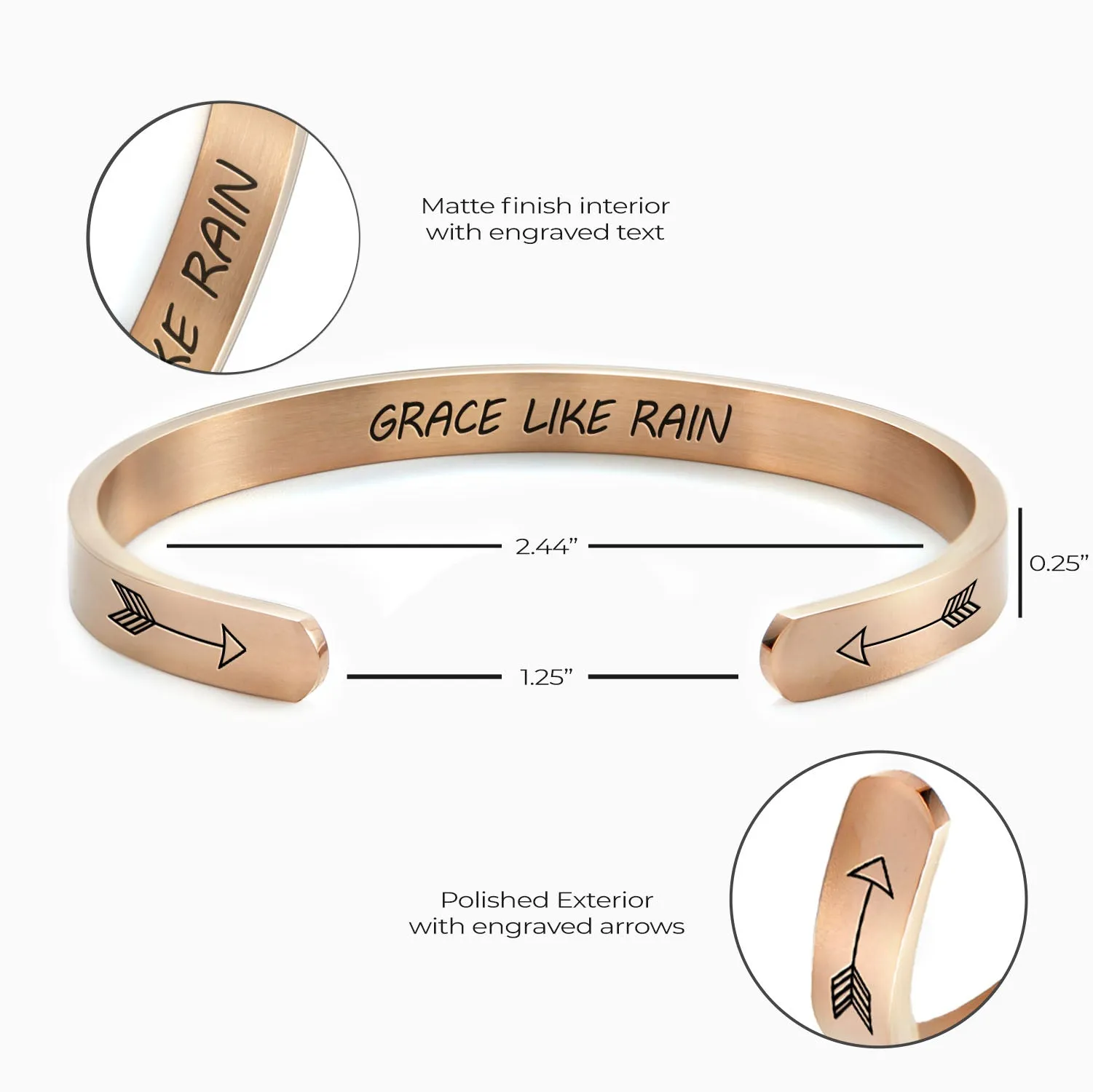 Grace Like Rain Cuff Bracelet