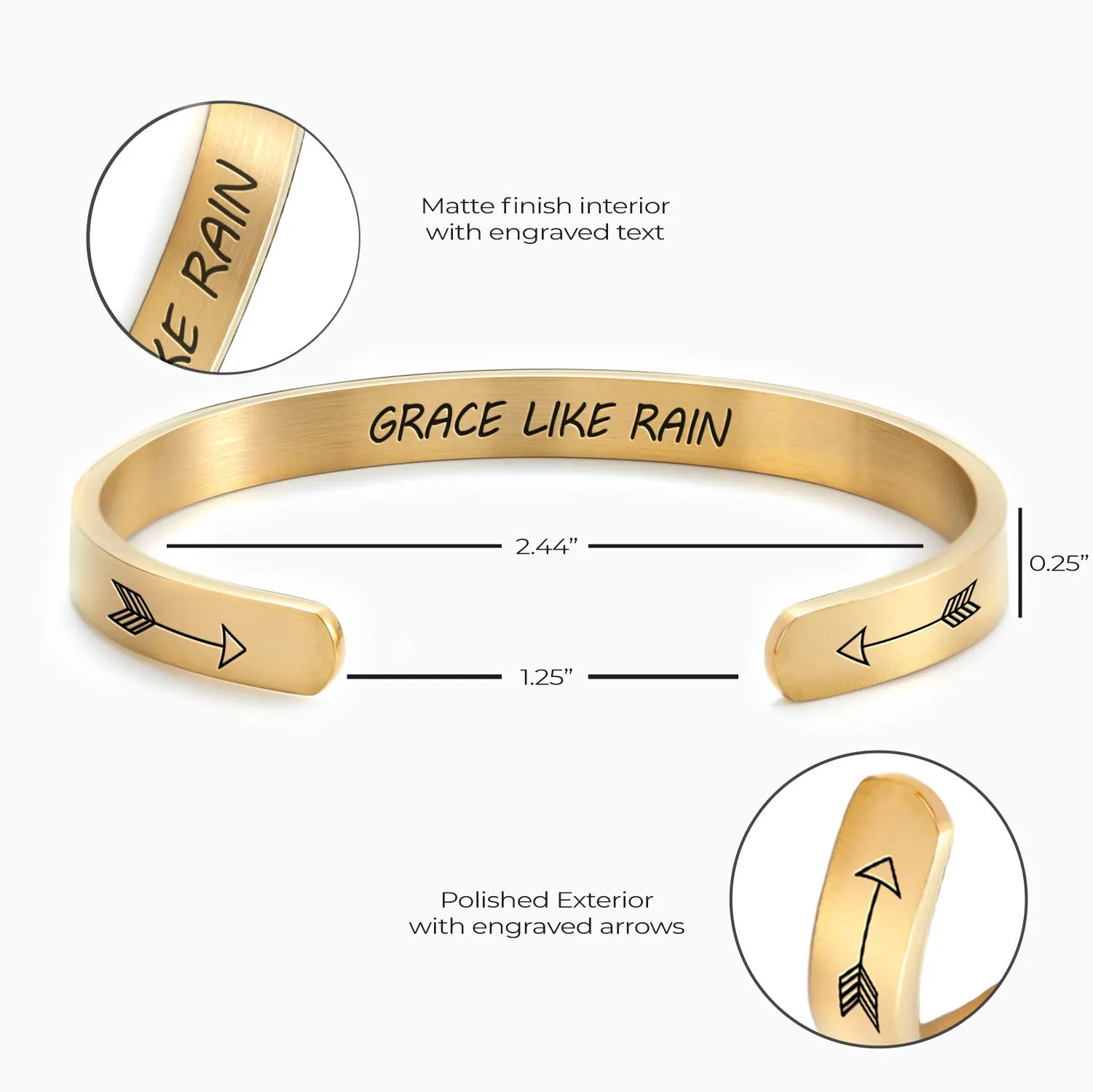 Grace Like Rain Cuff Bracelet