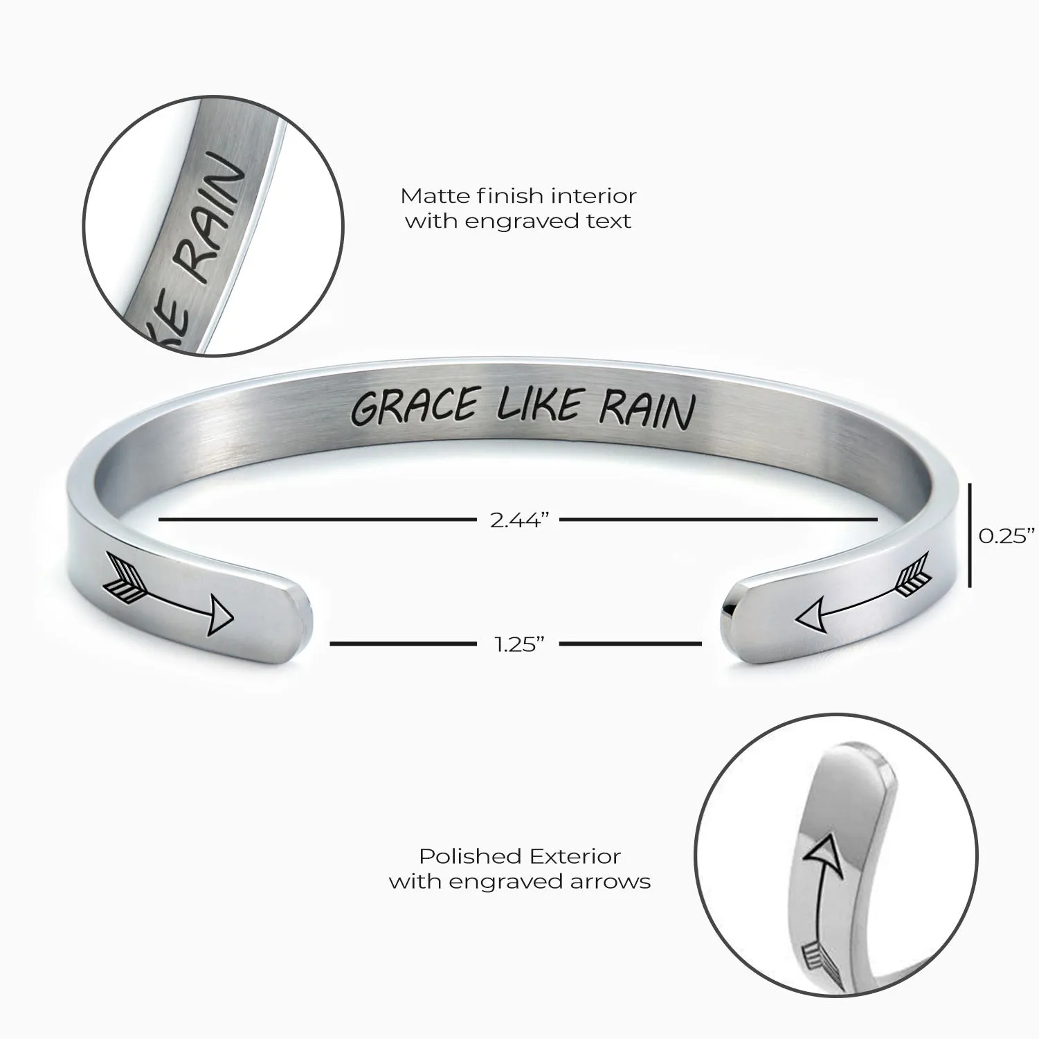 Grace Like Rain Cuff Bracelet