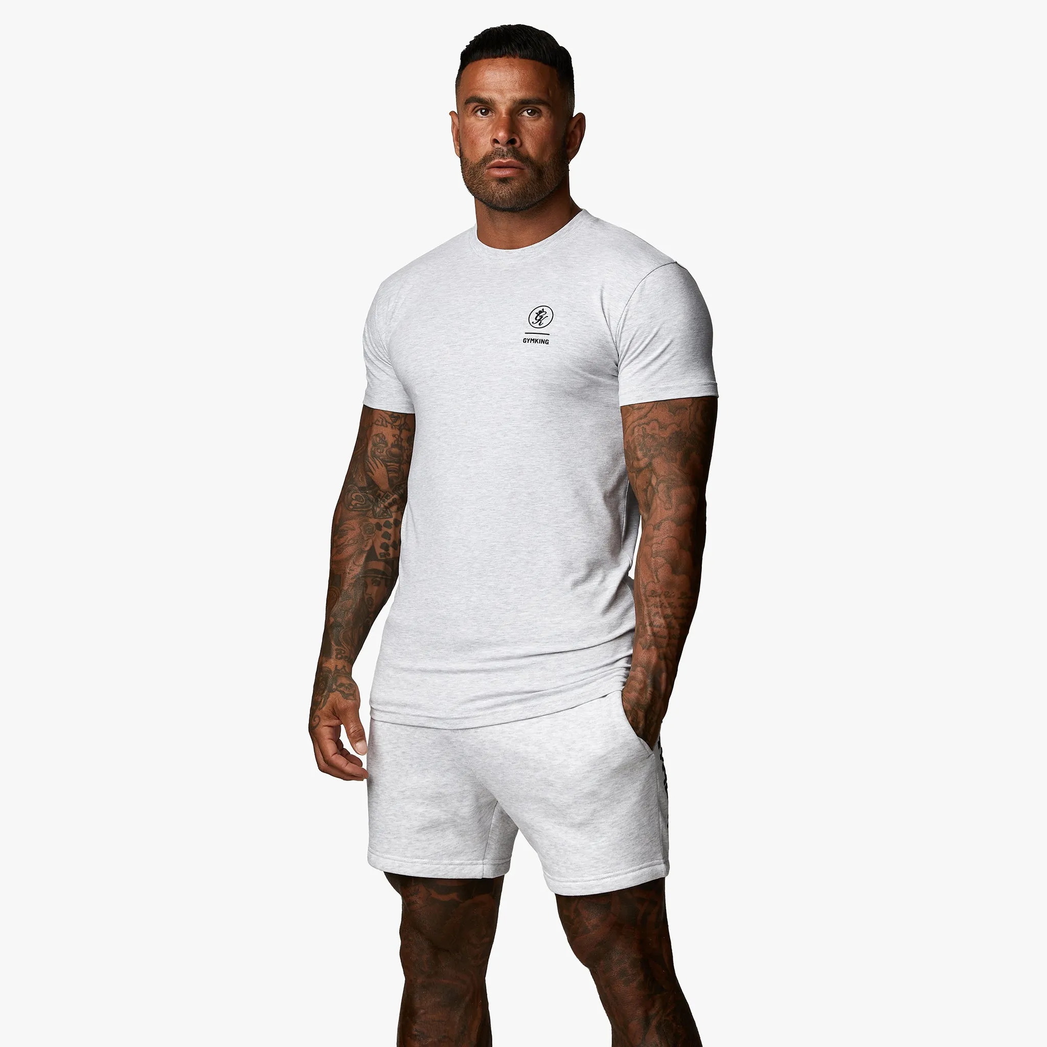 Gym King Aventus Tee - Snow Marl