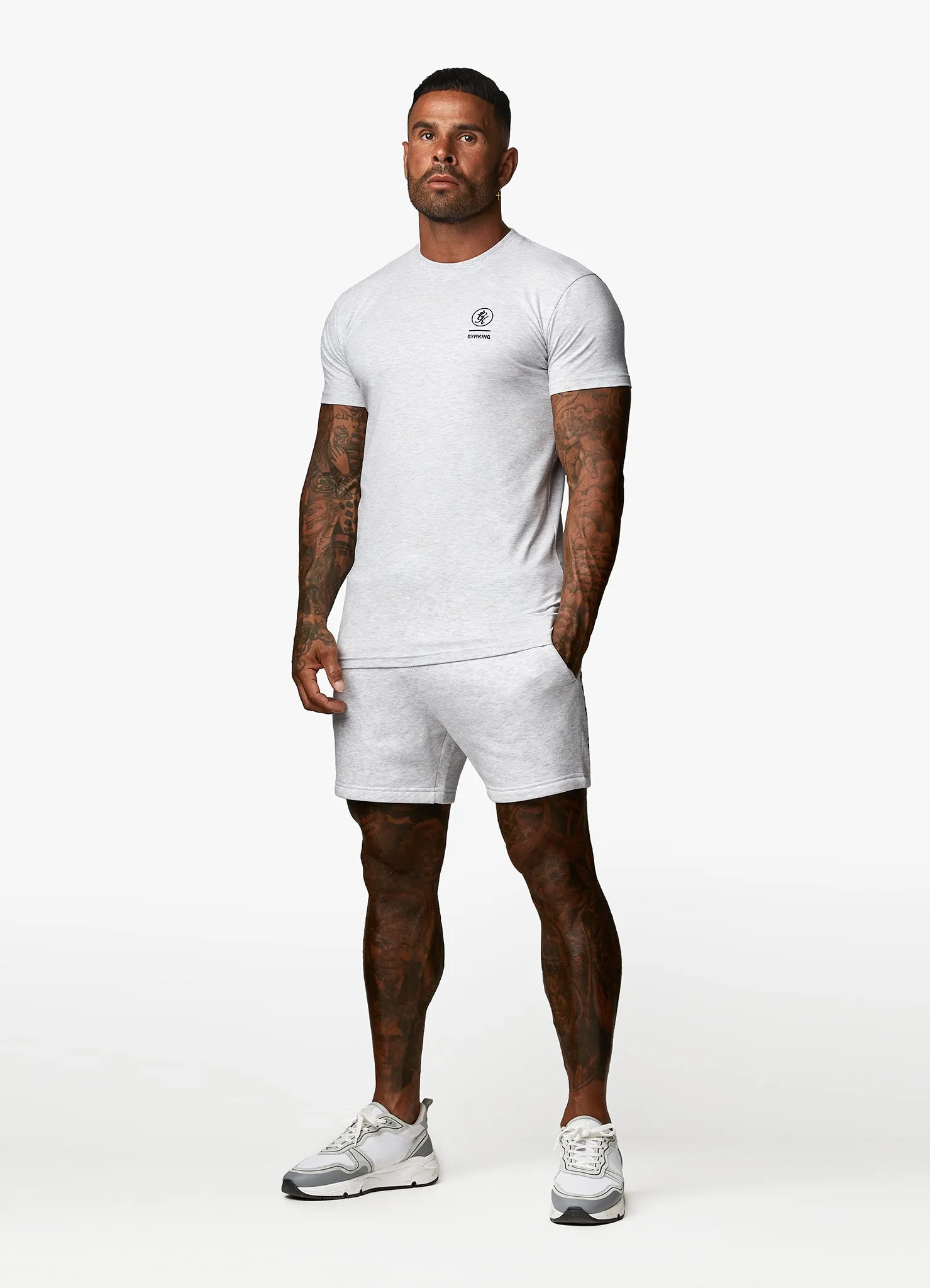 Gym King Aventus Tee - Snow Marl