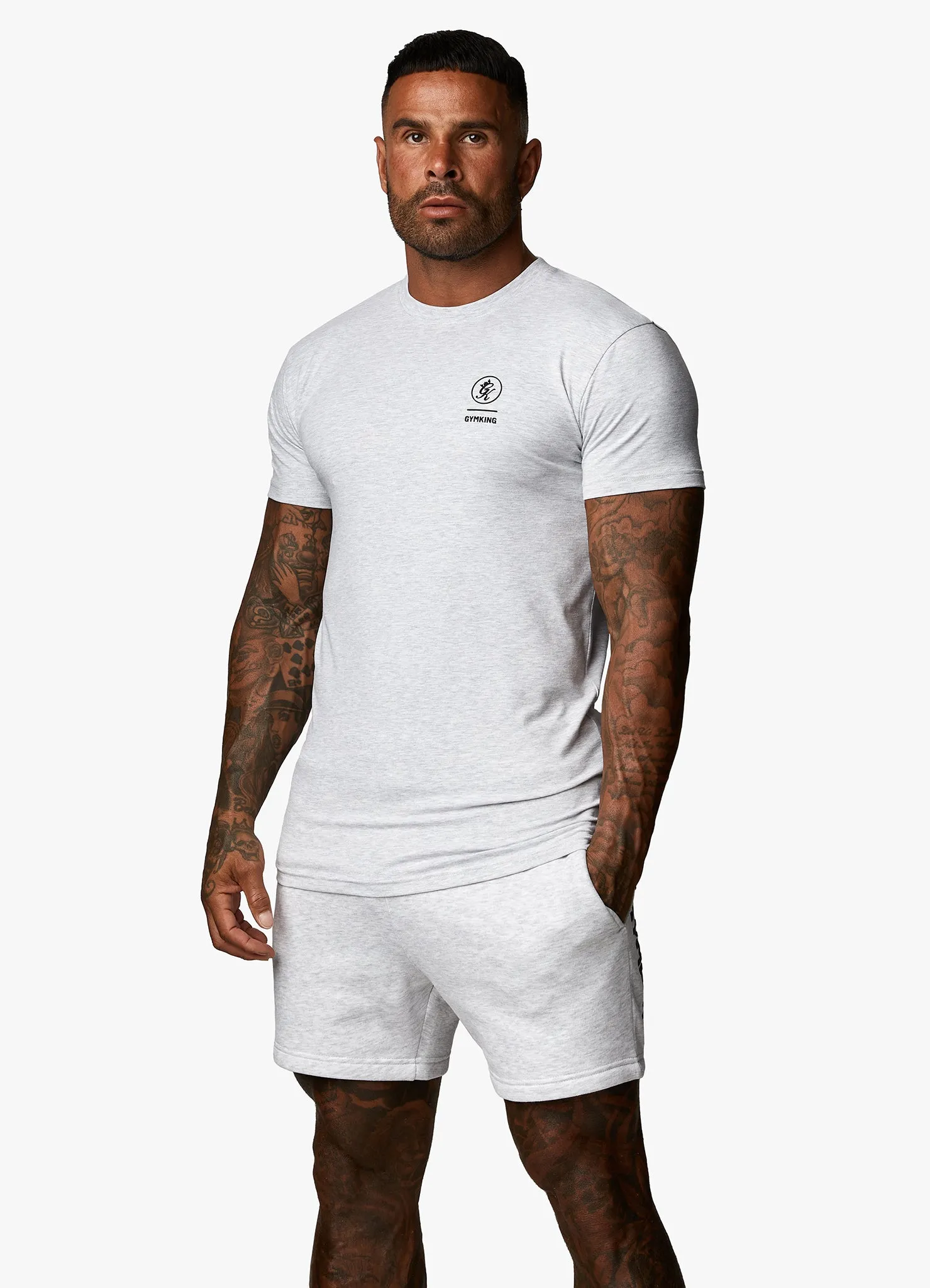 Gym King Aventus Tee - Snow Marl