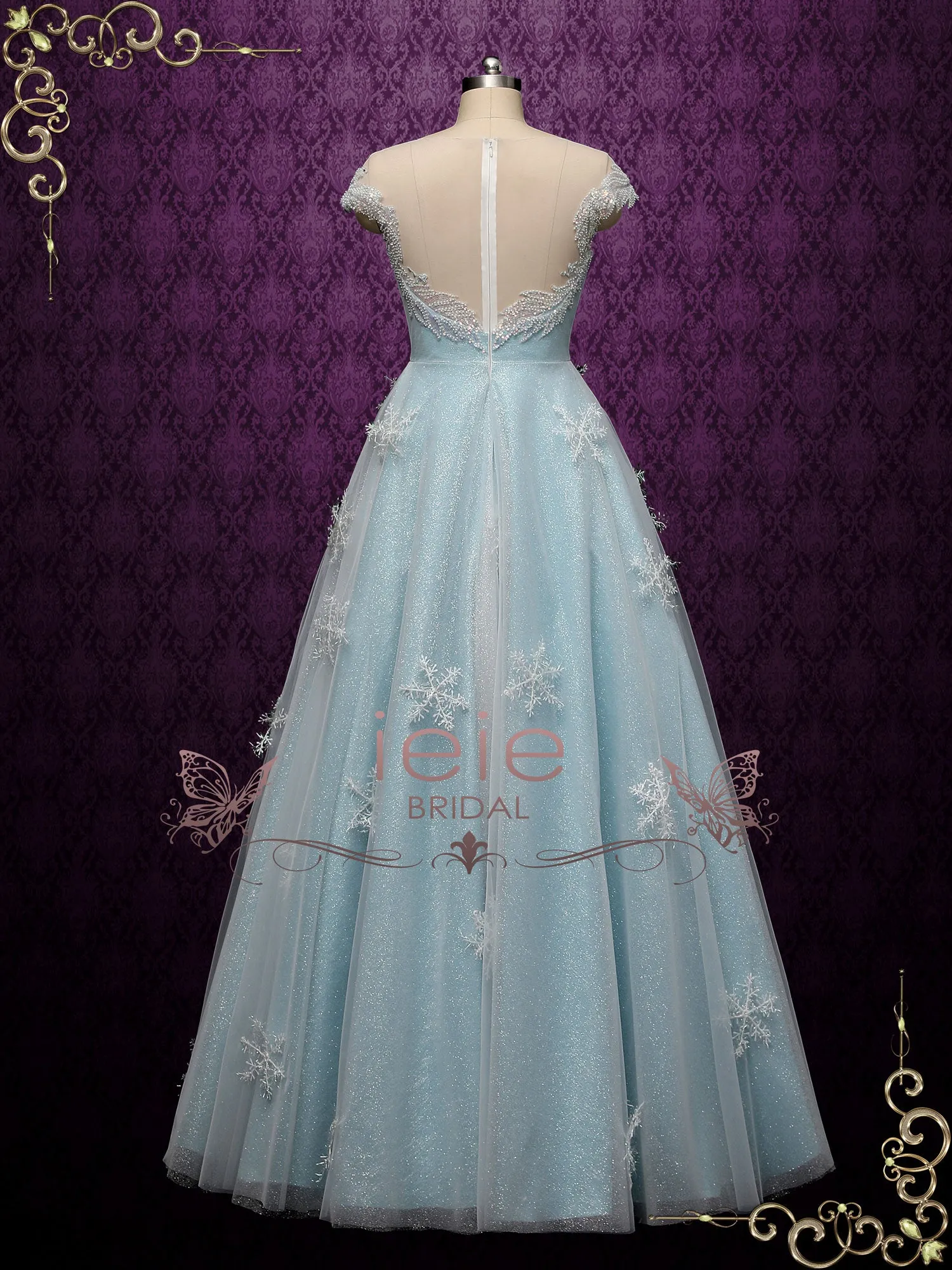 Ice Blue Frozen Wedding Dress SNOW