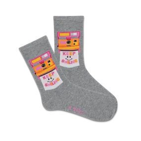 K.Bell Ladies Smile Polaroid Crew Sock