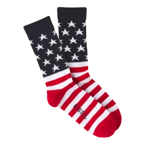 K.Bell Men's American Made Flag Crew Sock