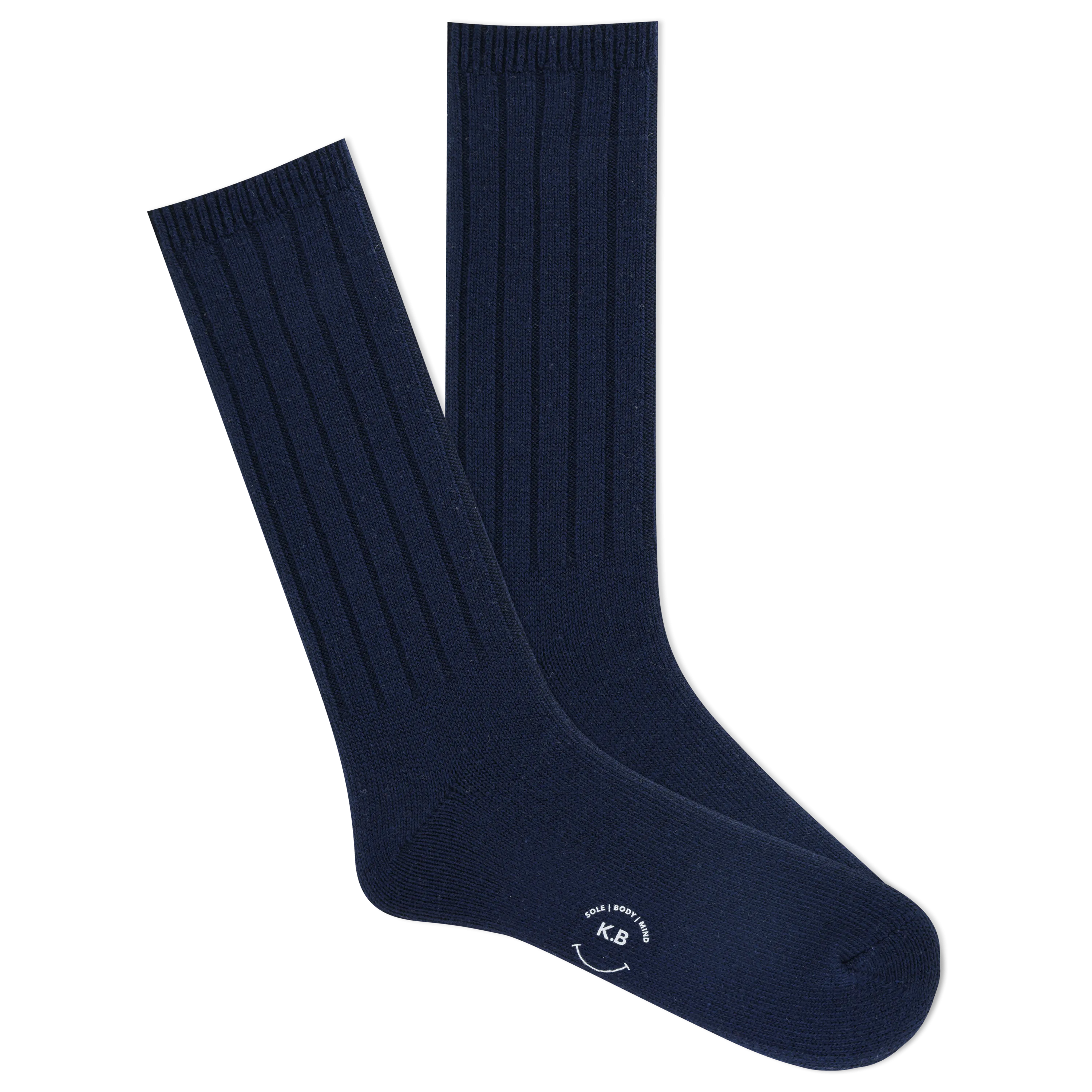 K.Bell Men's Classic Comfort Fit Ribbed Crew Sock