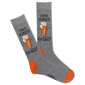 K.Bell Men's I'm a Hopeless Hoptimist Crew Sock