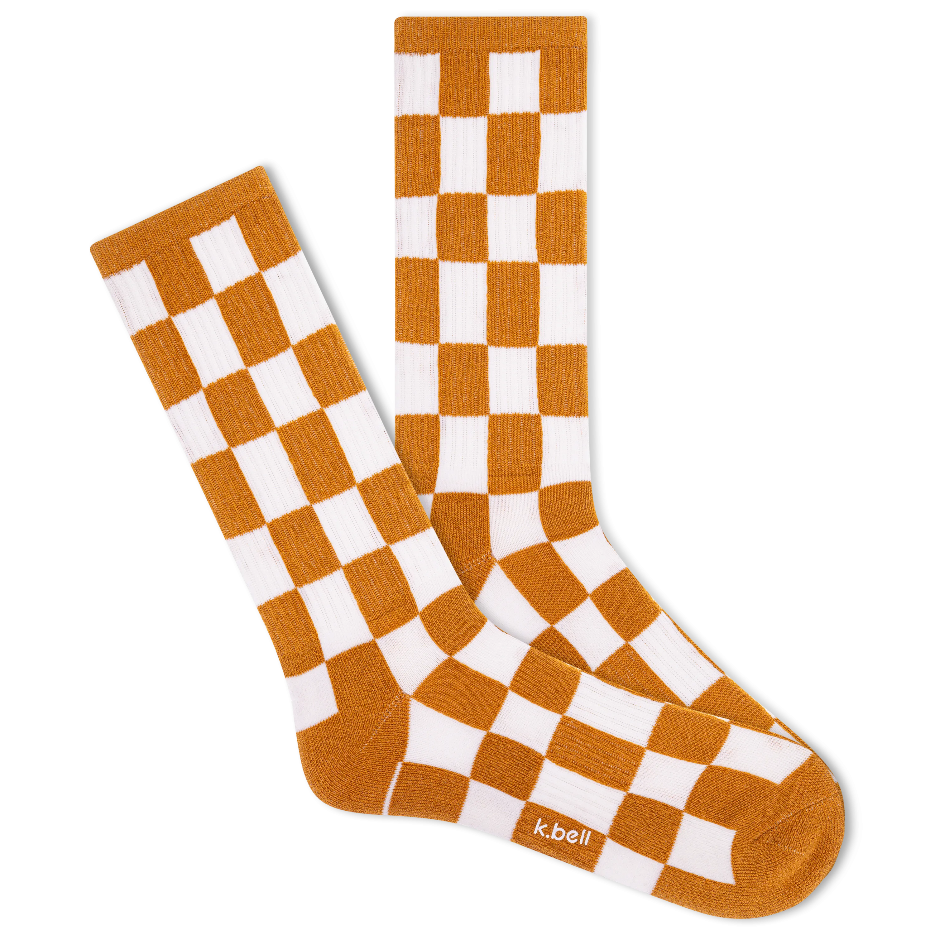 K.Bell Men's L.A. Checkerboard Active Crew Sock