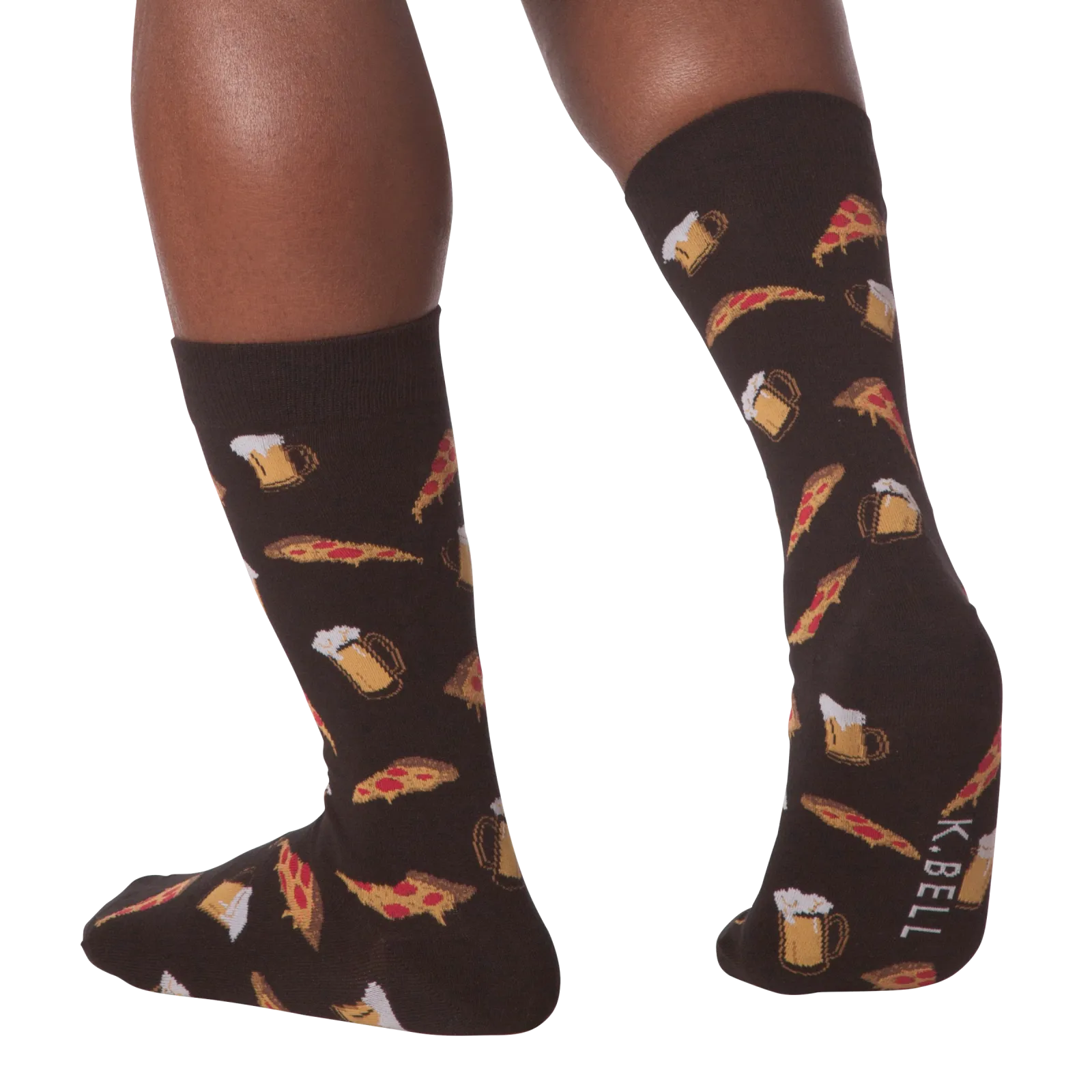 K.Bell Men's Pizza & Beer Crew Sock