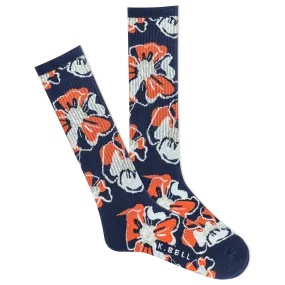 K.Bell Men's Tropical Floral Active Crew Sock