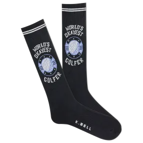 K.Bell Men's World's Okayest Golfer Crew Sock