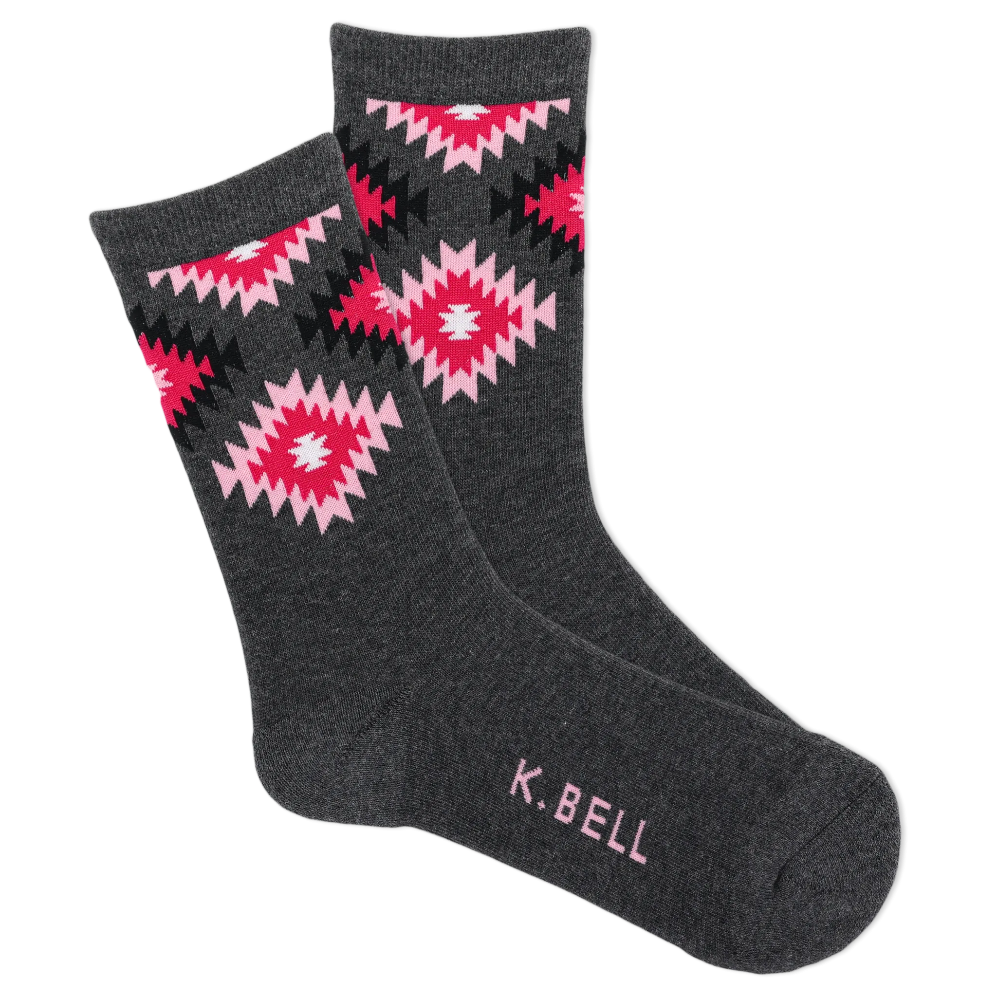 K.Bell Women's American Made Aztec Blanket Crew Sock