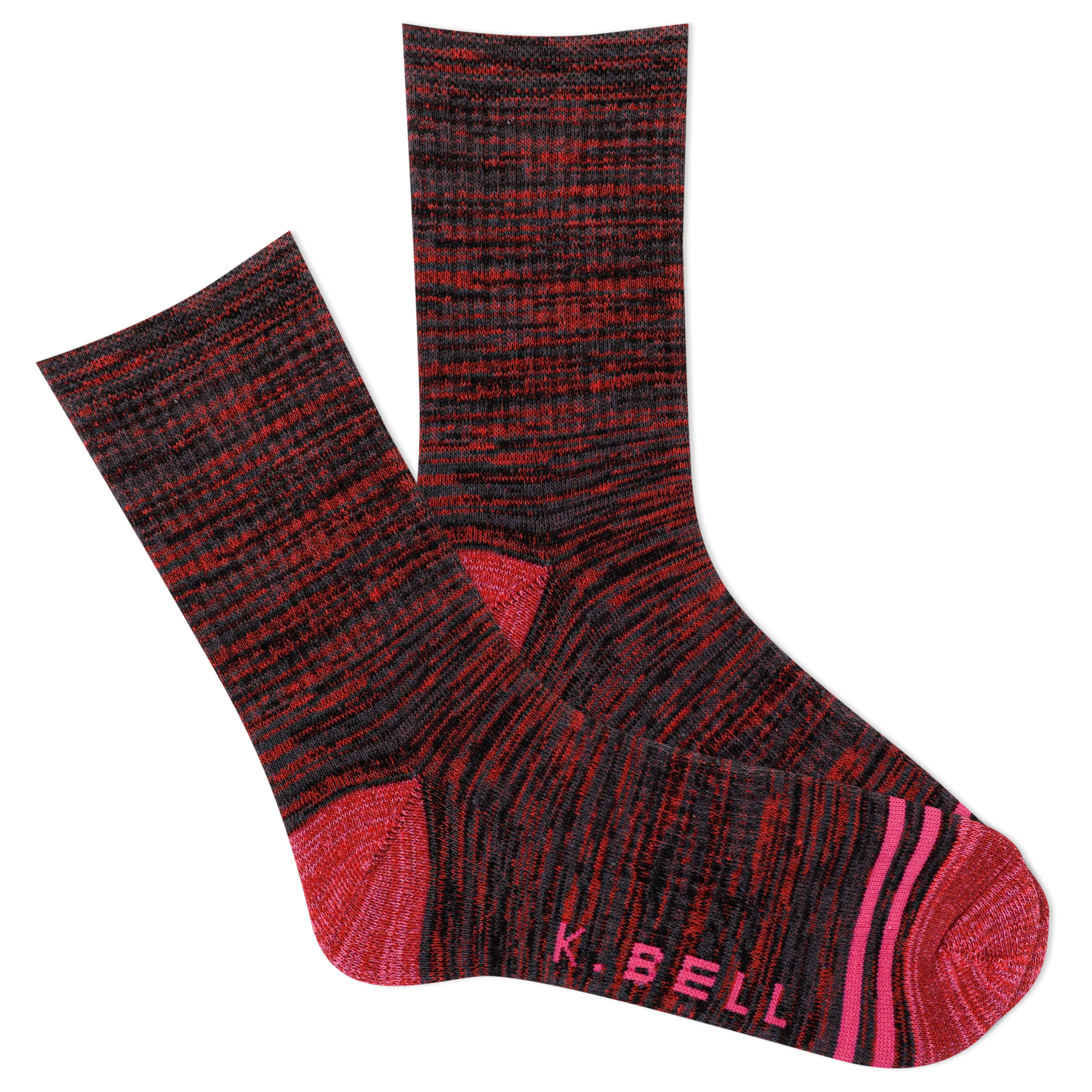 K.Bell Women's Random Feed Active Crew Sock