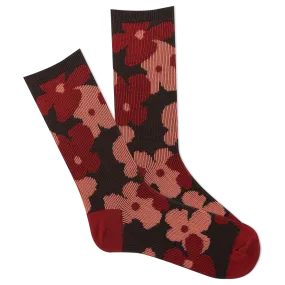 K.Bell Women's Soft and Dreamy™ Floral Jacquard Knit Crew Sock