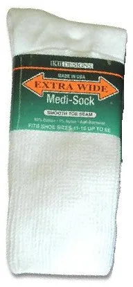 King Size Extra Wide Diabetic Crew Sock