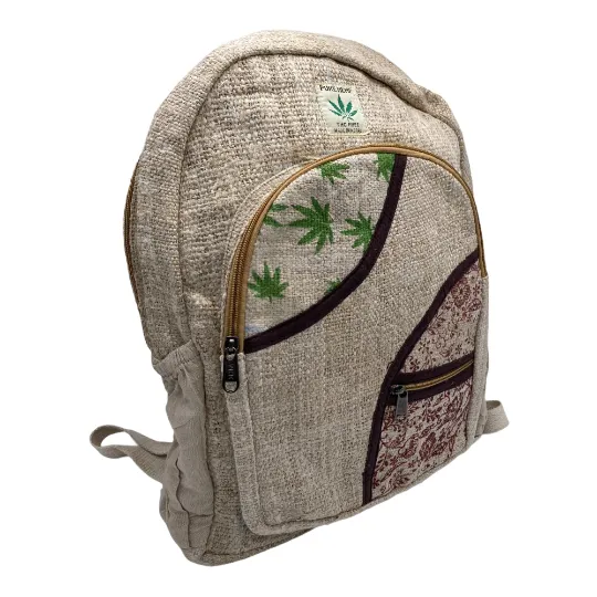 Large Hemp Backpack, Ruck sack with Laptop Pockets, Hippie Bags, Hiking Travel Backpack, Beach Backpack, Boho Bags, Ecofriendly Bags