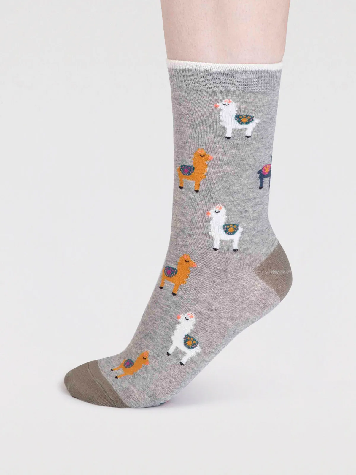 Maria Organic Cotton Llama Sock Box - Multi