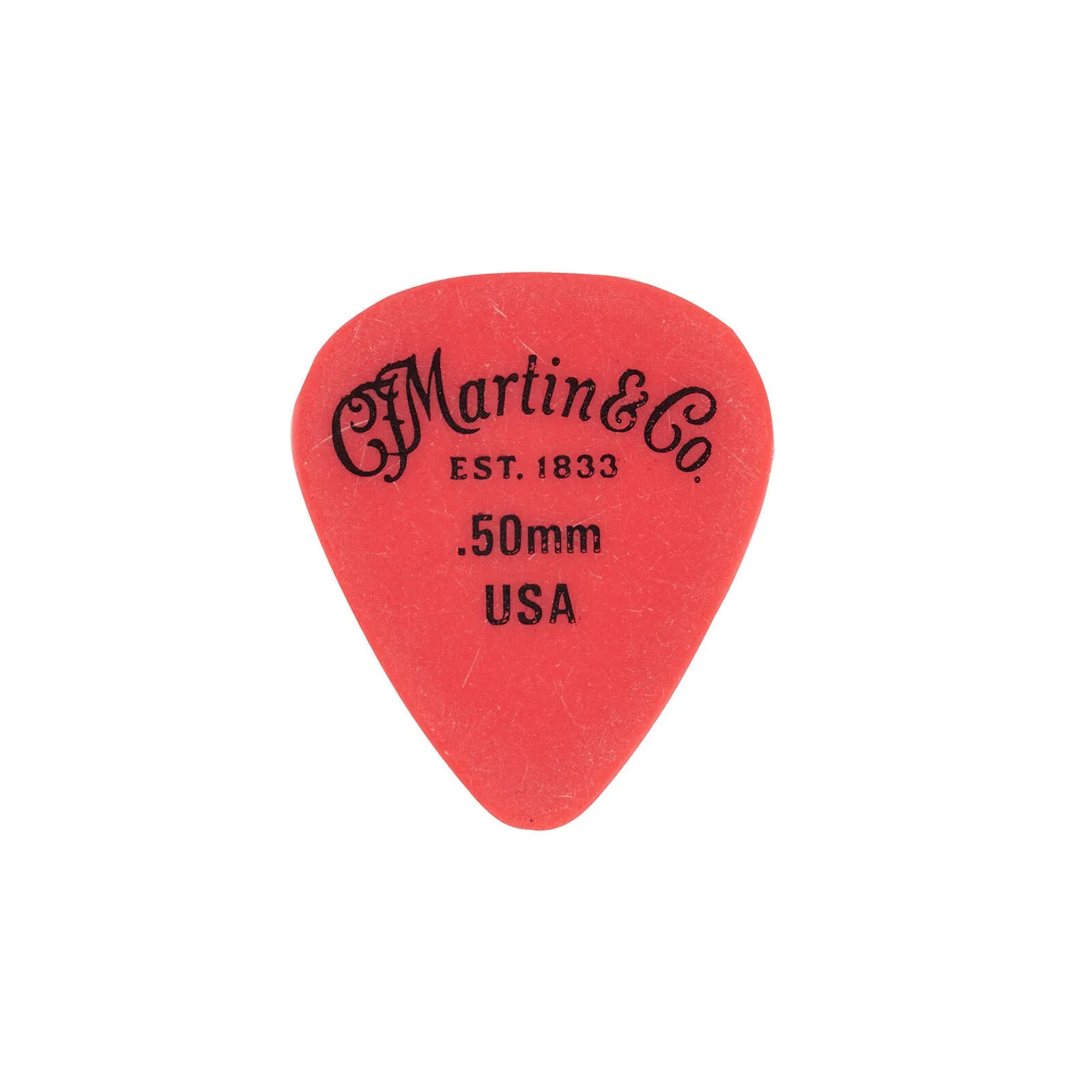 Martin 18A0152 Picks, Std, Delrin, .50mm, Red, 12pack