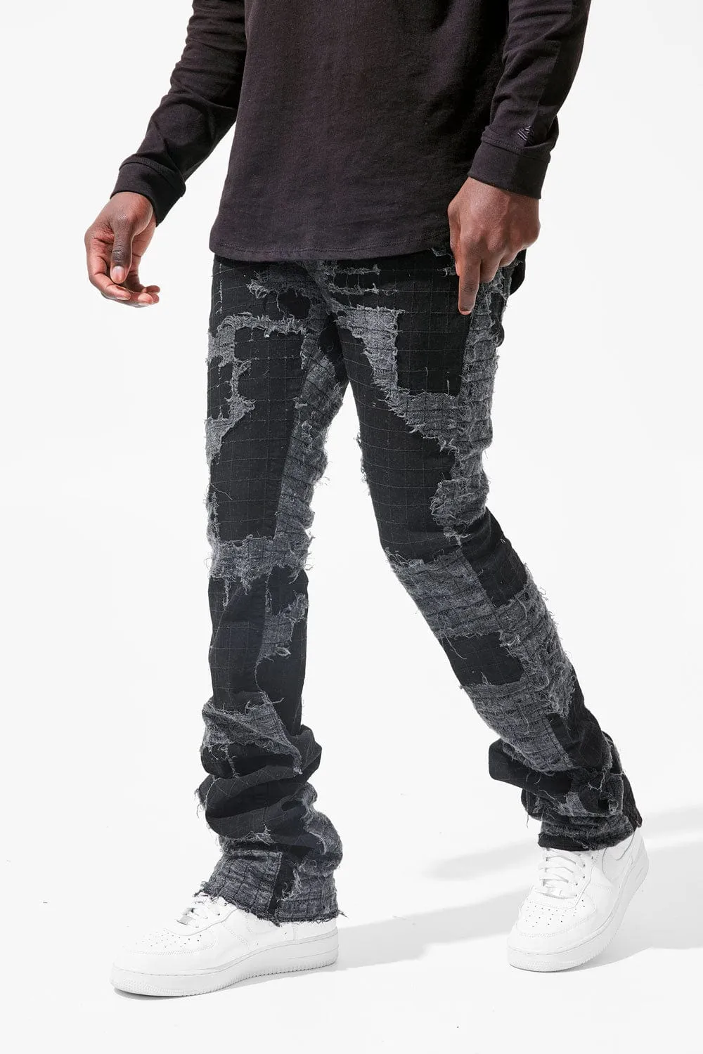 Martin Stacked - Full Moon Boro Denim (Black Shadow)