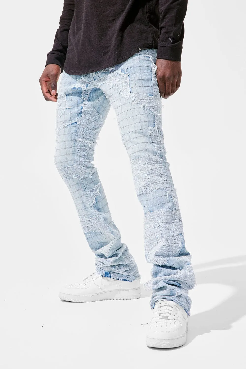 Martin Stacked - Full Moon Boro Denim (Ice Blue)