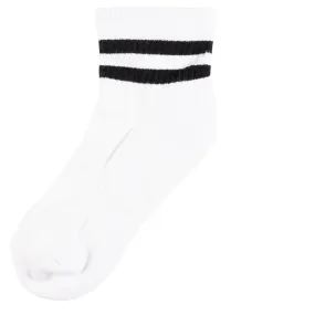 McCarren Tube Sock Quarter Length - Recycled Eco-Cotton Knit - Black