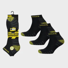 Mens 3pk Work Trainer Socks