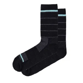 Merino Wool Crew Sock in Black