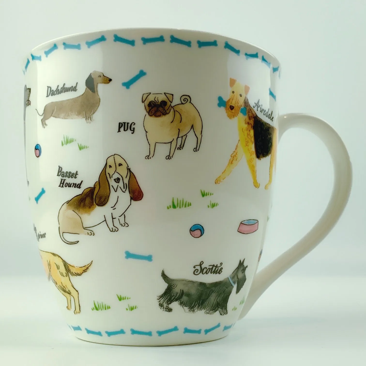 Milly Green British Design Debonair Dogs Coffee Mug Tea Cup With Sock Set