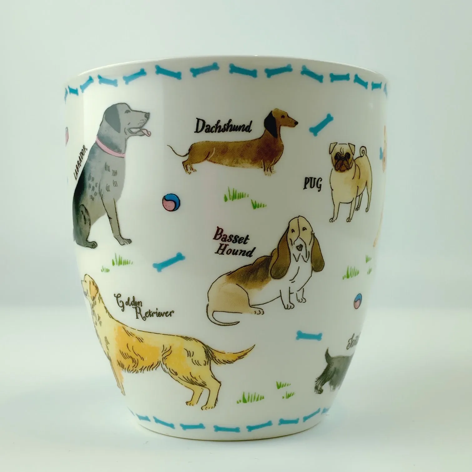 Milly Green British Design Debonair Dogs Coffee Mug Tea Cup With Sock Set