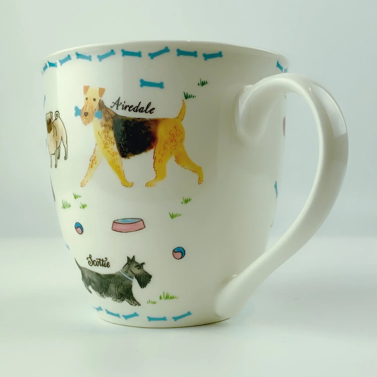 Milly Green British Design Debonair Dogs Coffee Mug Tea Cup With Sock Set