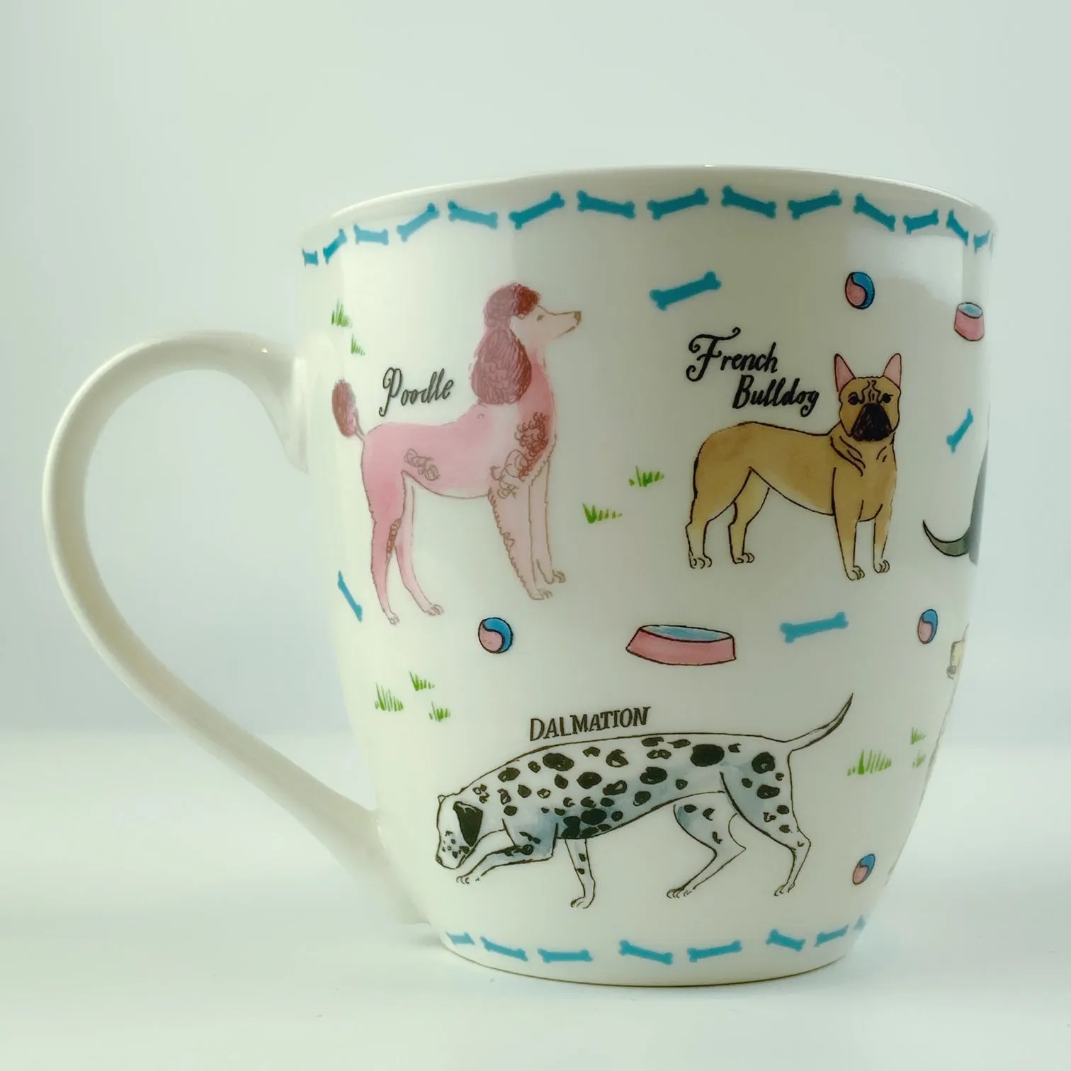 Milly Green British Design Debonair Dogs Coffee Mug Tea Cup With Sock Set