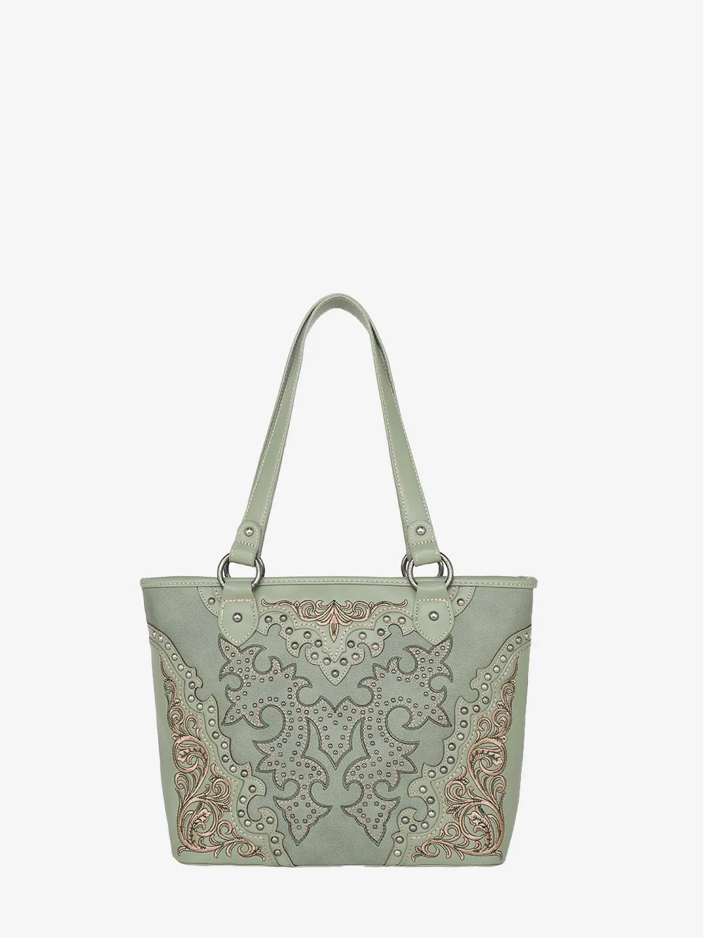 Montana West Boot Scroll Embroidered Carry Tote Bag