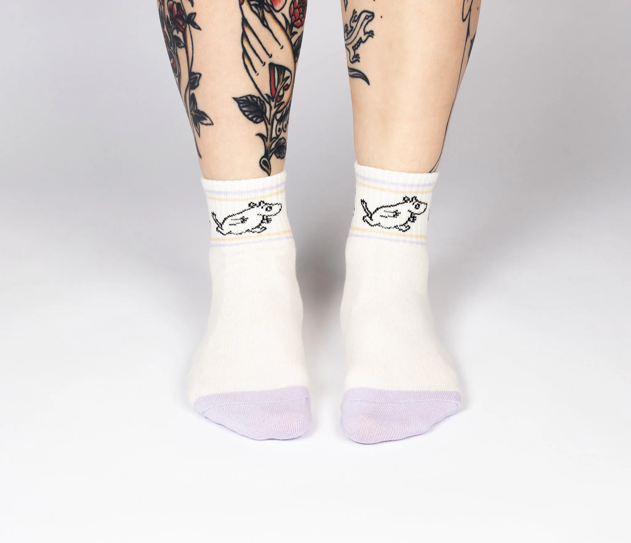 Moomintroll Retro Ladies Ankle Socks - White