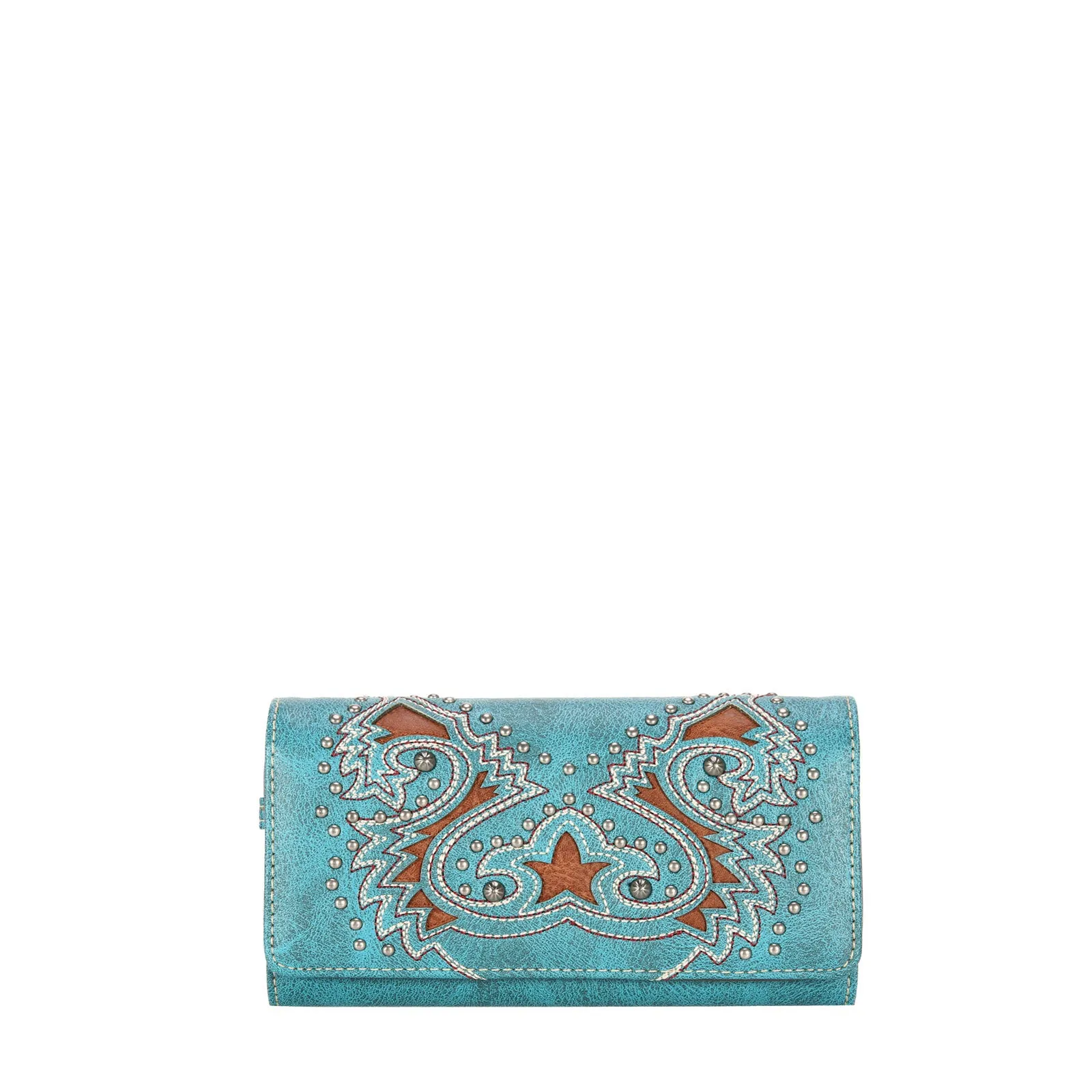 MW1137-W002 Montana West Boot Scroll Collection Wallet