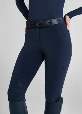 Navy Core Mid-Rise Breeches Knee Grip