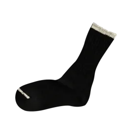 NISHIGUCHI KUTSUSHITA : boston silk cotton sock - Black