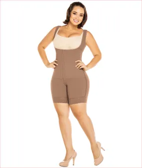 Post Op Compression Garment Open Bust Mid Thigh bodysuit C9001