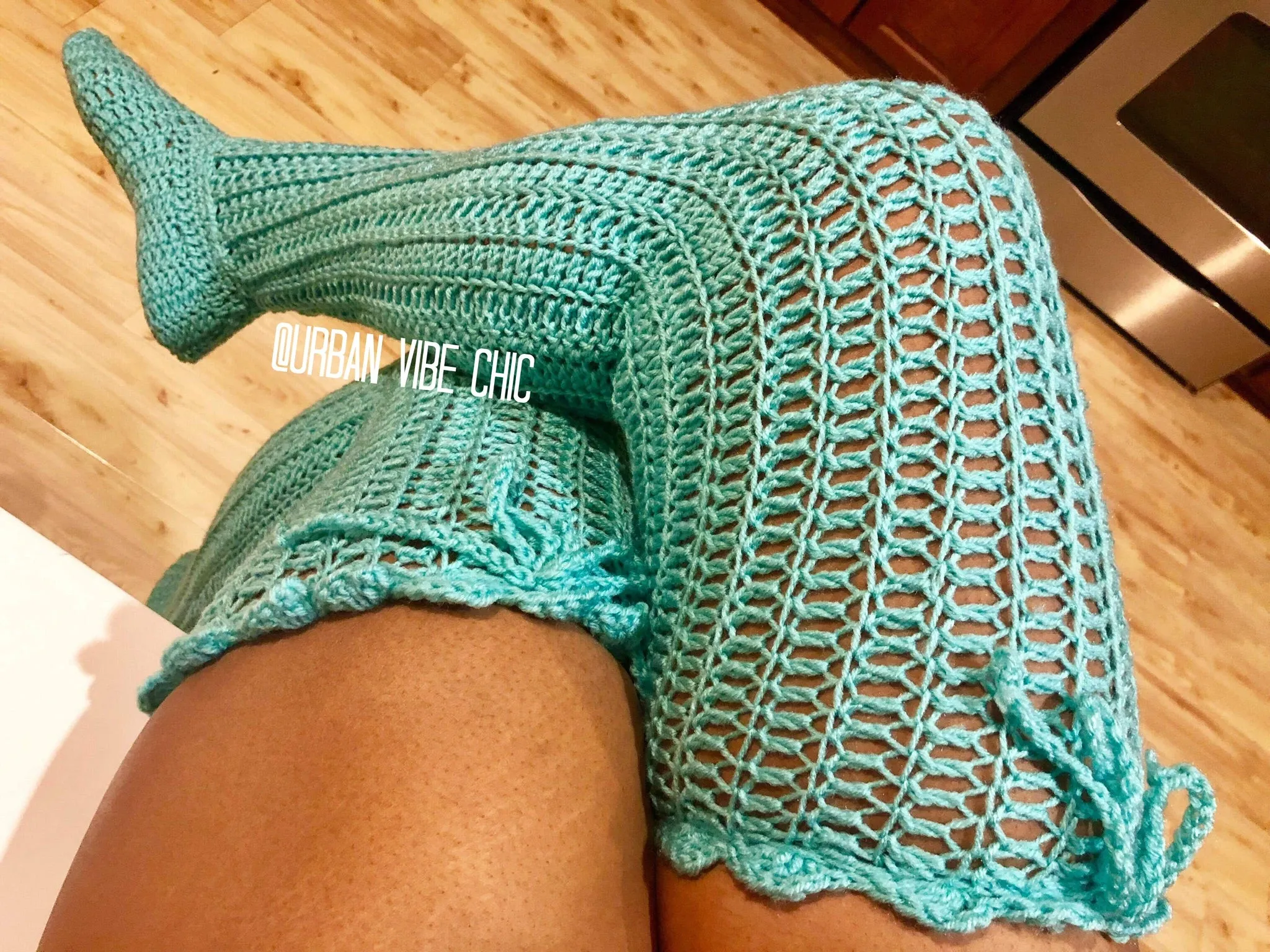 PRE ORDER - Sexy Crochet Thigh High Socks ( Pick Your Color)