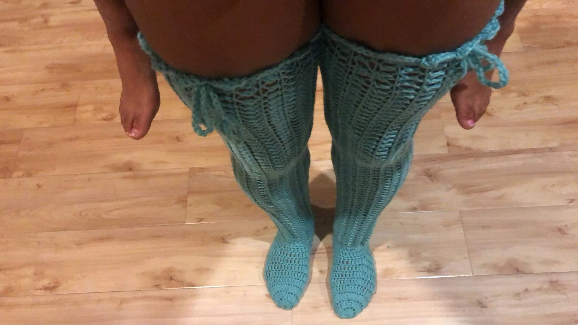 PRE ORDER - Sexy Crochet Thigh High Socks ( Pick Your Color)