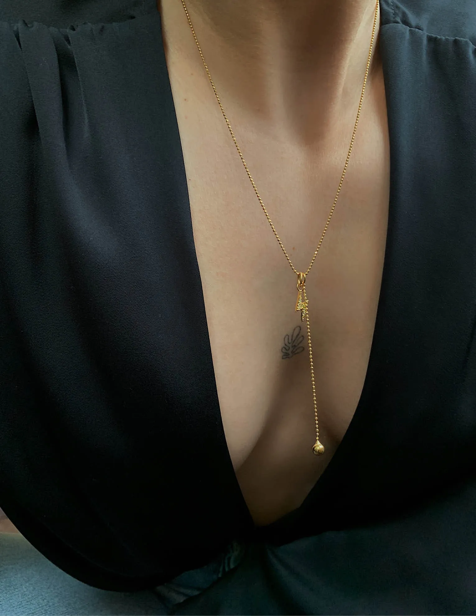 Rain Necklace <br> Gold Vermeil