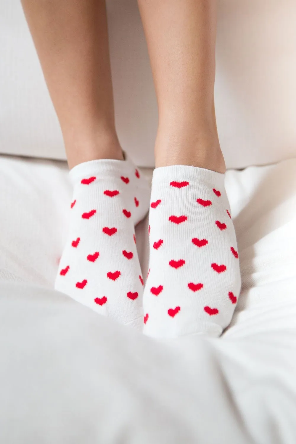 Red Heart Ankle Socks