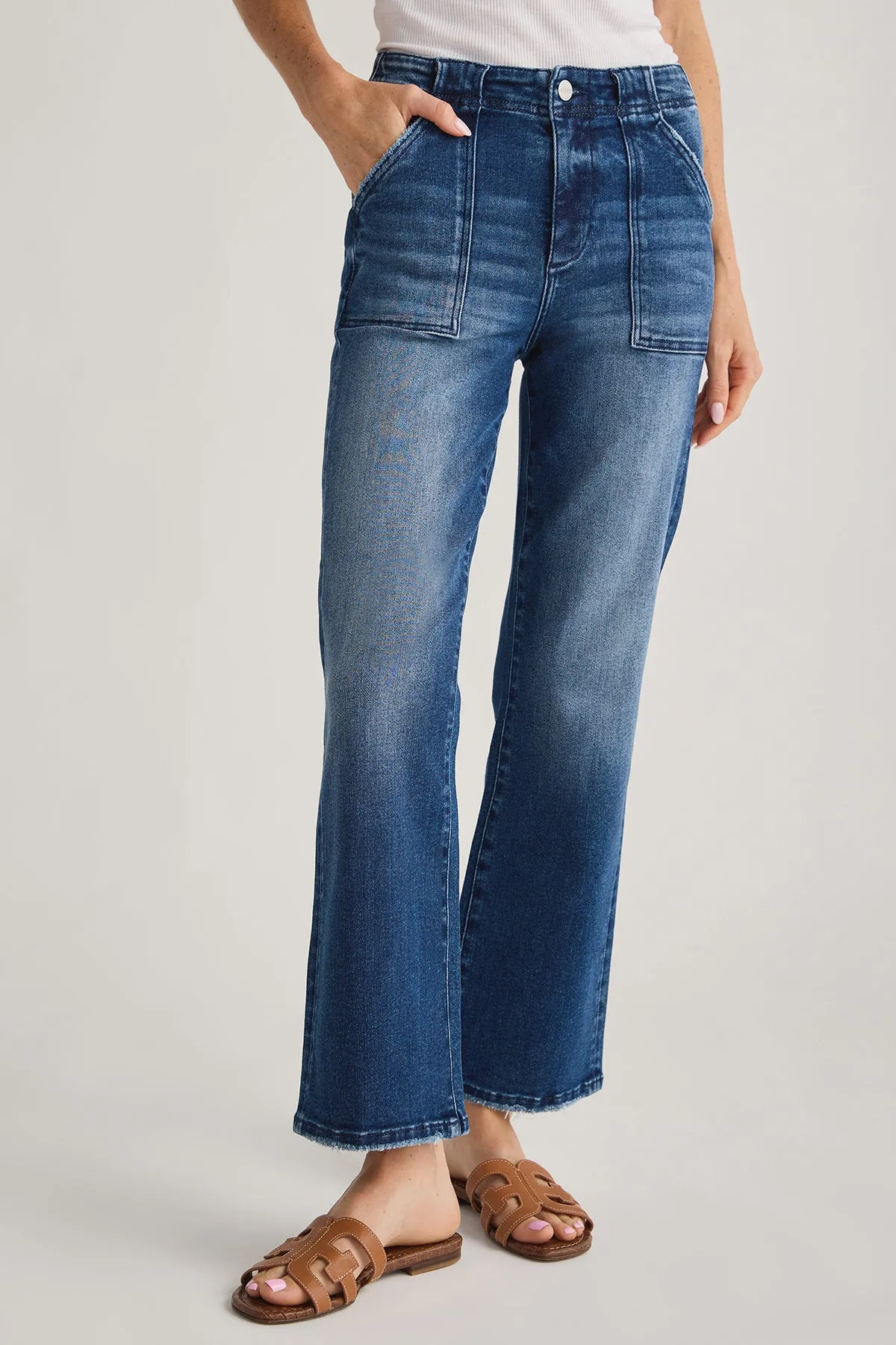 Risen Rosie Ankle Flare Jeans