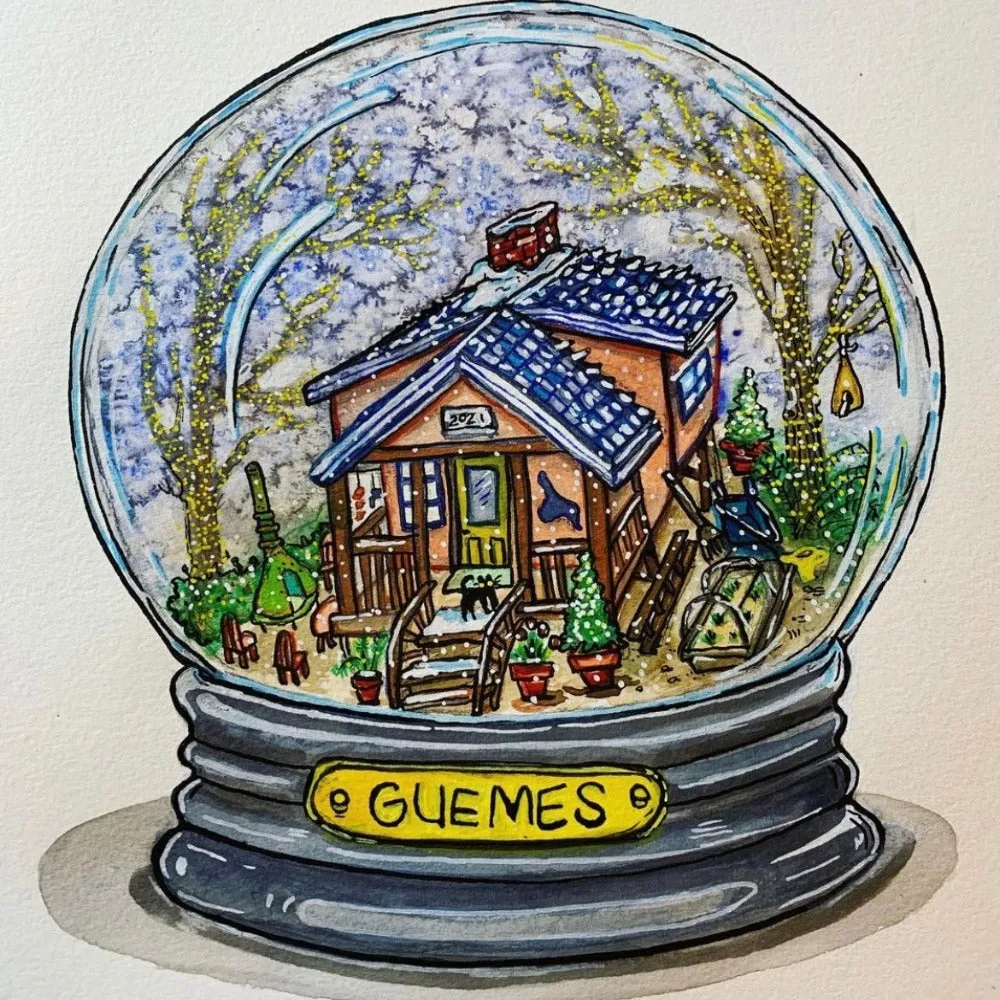 Snow Globe Art Print