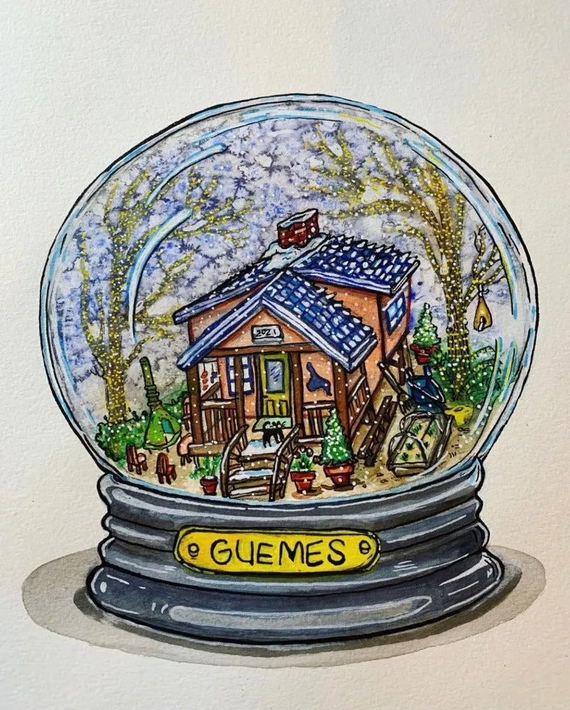 Snow Globe Art Print