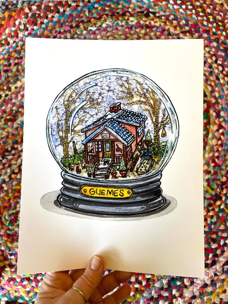 Snow Globe Art Print