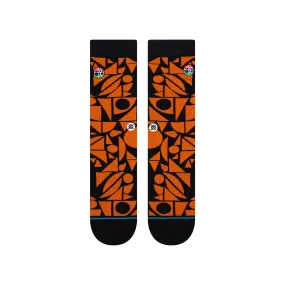 Stance X Spike's Joint 40 Native Son Sock - Black/ Orange