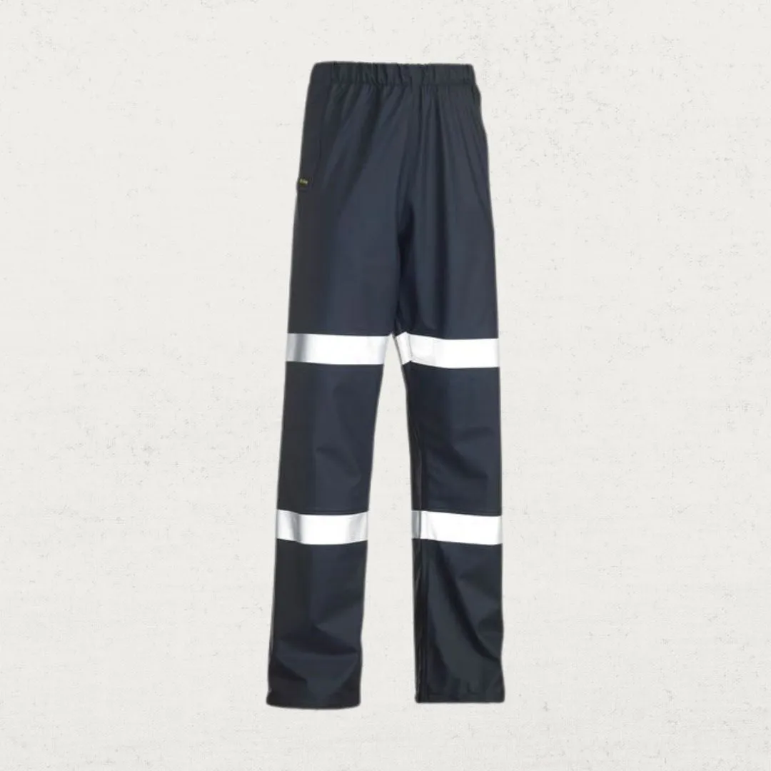 Taped Stretch PU Navy Rain Pant